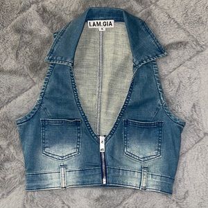 I.AM.GIA jean crop top